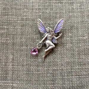 Beautiful Pewter Fairy Pin